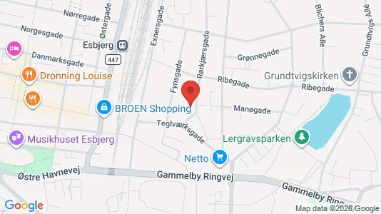 Nieruchomości komercyjne Na sprzedaż i Esbjerg - kort over placeringen