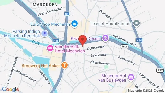 Lokaler til leje i Mechelen - kort over placeringen
