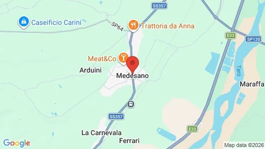 Commercial properties for rent i Medesano - kort over placeringen