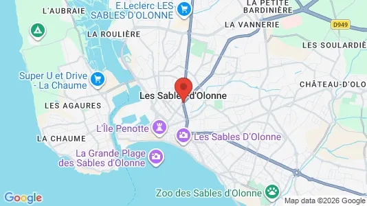 Gewerbeflächen zur Miete i Les Sables-d'Olonne – Foto von Google Street View