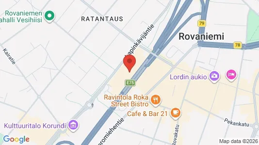 Kantorruimte te huur i Rovaniemi - kort over placeringen