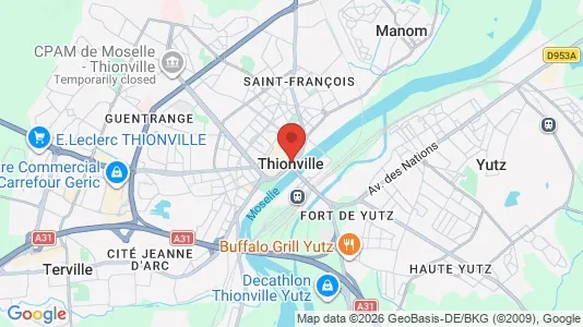 Büros zur Miete i Thionville - kort over placeringen