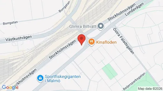 Industrial properties for rent i Kirseberg - kort over placeringen