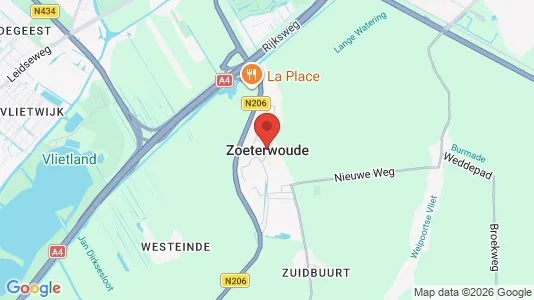 Værkstedslokaler til leje i Zoeterwoude - kort over placeringen