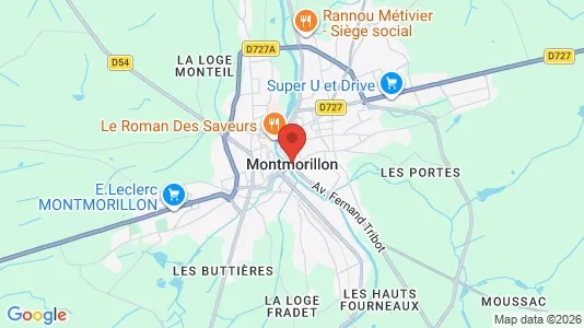Ladenlokale zur Miete i Montmorillon – Foto von Google Street View