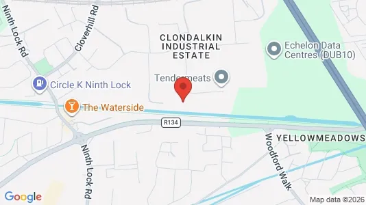 Commercial properties for rent i Dublin 14 - kort over placeringen