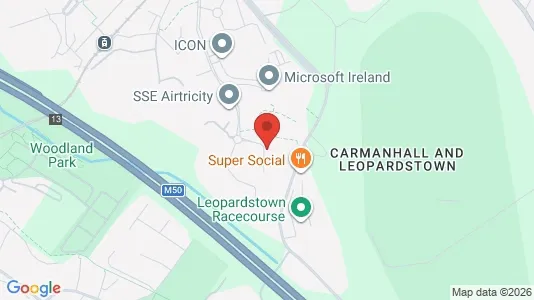 Office spaces for sale i Dublin 18 - kort over placeringen