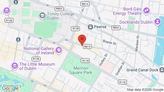 Office spaces for sale i Dublin 2 - kort over placeringen