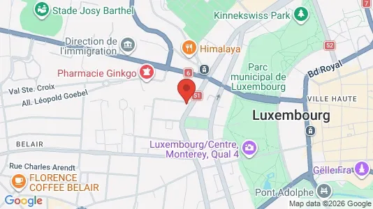 Kontorlokaler til leje i Luxembourg - kort over placeringen