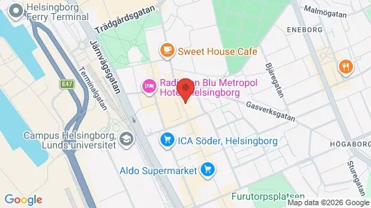 Kontorslokaler för uthyrning i Helsingborg – Foto från Google Street View