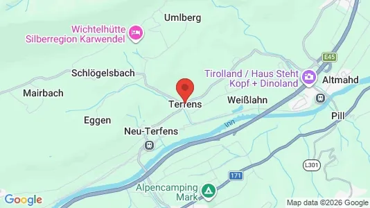Gewerbeflächen zur Miete i Terfens – Foto von Google Street View