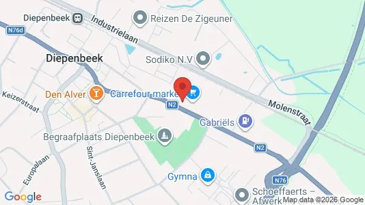 Gewerbeflächen zur Miete i Diepenbeek – Foto von Google Street View