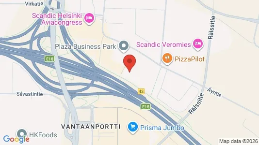 Kontorlokaler til leje i Vantaa - kort over placeringen
