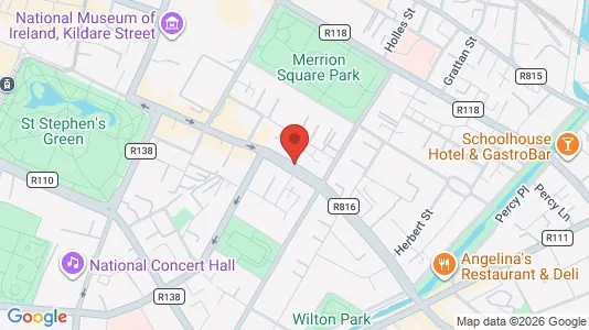 Kontorlokaler til leje i Dublin 2 - kort over placeringen