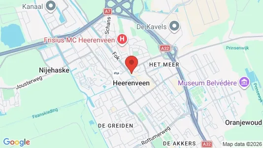 Ladenlokale zur Miete i Heerenveen - kort over placeringen