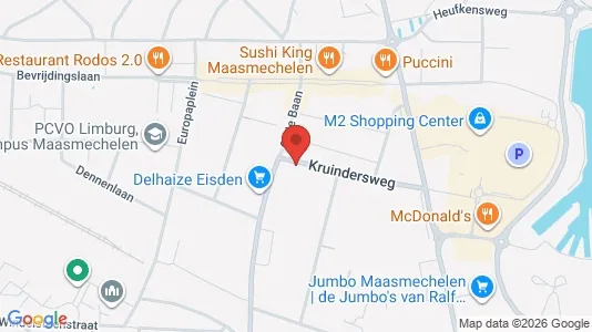 Lokaler til salgs i Maasmechelen - kort over placeringen