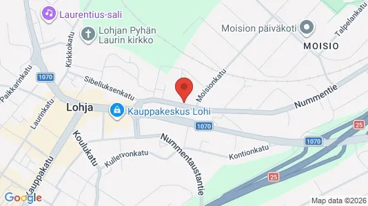 Commercial properties for rent i Lohja - kort over placeringen