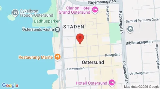 Toimistotilat Vuokrattavana i Östersund - kort over placeringen