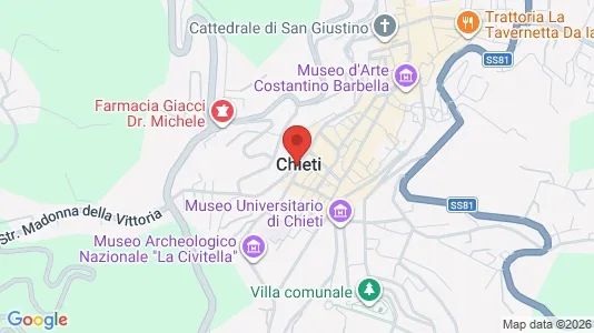 Commercial properties for rent i Chieti - kort over placeringen