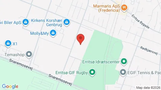 Lagerlokaler för uthyrning i Fredericia - kort over placeringen