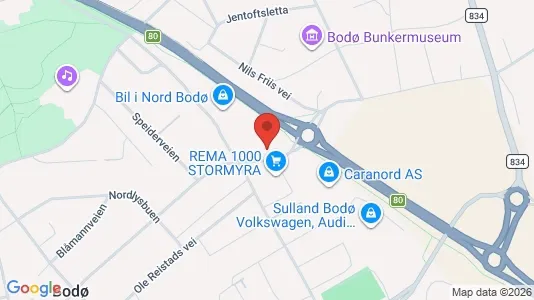 Kontorer til leie i Bodø – Bilde fra Google Street View