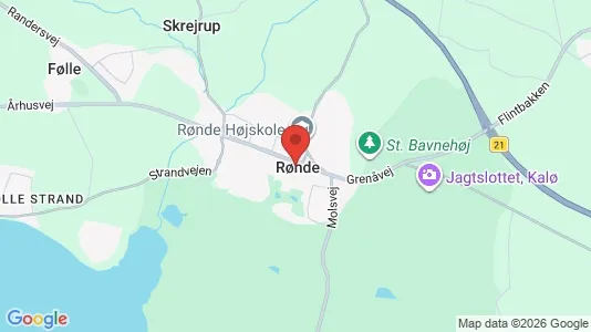 Woninge te koop i Rønde - kort over placeringen