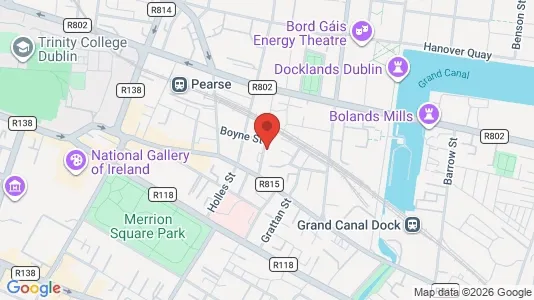 Office spaces for sale i Dublin 2 - kort over placeringen