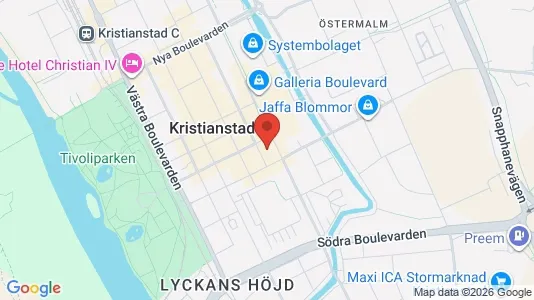 Kontorlokaler til leje i Kristianstad - kort over placeringen