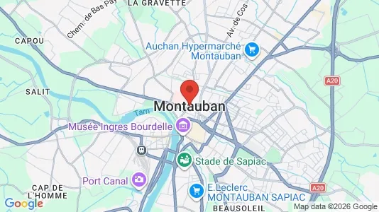 Office spaces for rent i Montauban - kort over placeringen