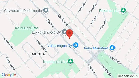 Warehouses for rent i Pori - kort over placeringen