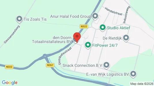 Commercial properties for rent i Gorinchem - kort over placeringen