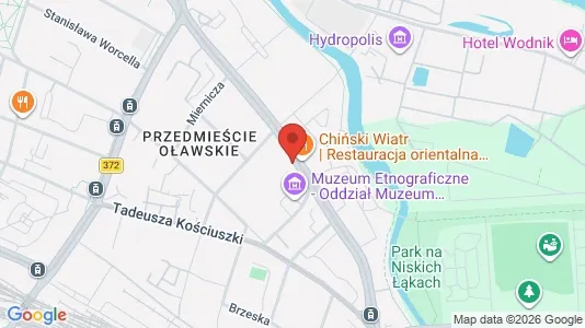 Kantorruimte te huur i Wrocław - kort over placeringen