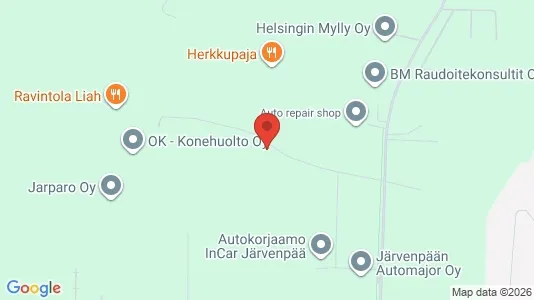 Industrial properties for rent i Järvenpää - kort over placeringen