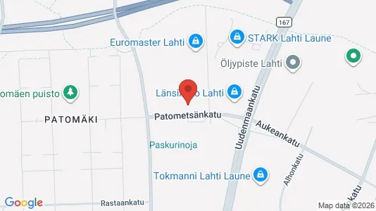 Commercial properties for rent i Lahti - kort over placeringen