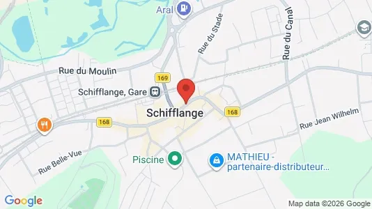 Gewerbeflächen zum Kauf i Schifflange - kort over placeringen