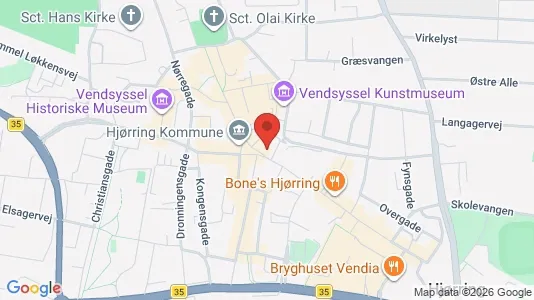 Bedrijfsruimtes te huur i Hjørring - kort over placeringen