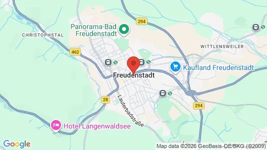 Gewerbeflächen zur Miete i Freudenstadt - kort over placeringen