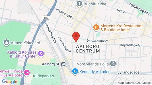 Företagslokaler för uthyrning i Ålborg Centrum – Foto från Google Street View