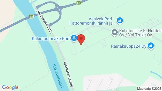Lagerlokaler til leje i Pori - kort over placeringen
