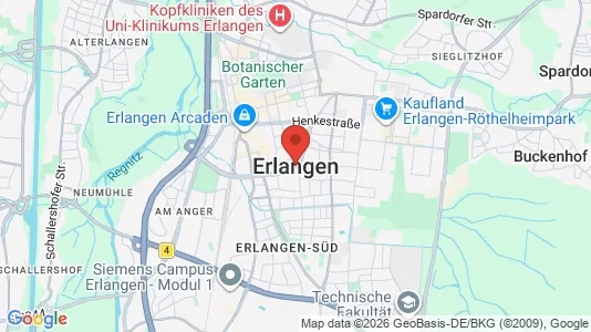 Kontorlokaler til leje i Erlangen - Foto fra Google Street View