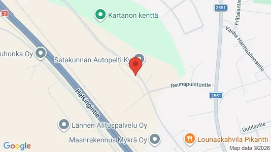 Industrilokaler för uthyrning i Björneborg - kort over placeringen