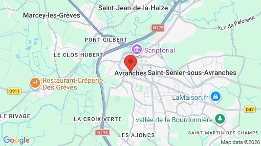 Housing properties for sale i Avranches - kort over placeringen