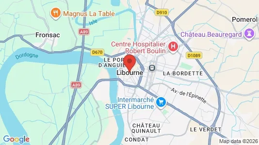 Mietwohnungen zum Kauf i Libourne - kort over placeringen