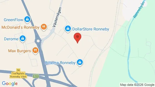 Gewerbeflächen zur Miete i Ronneby - kort over placeringen