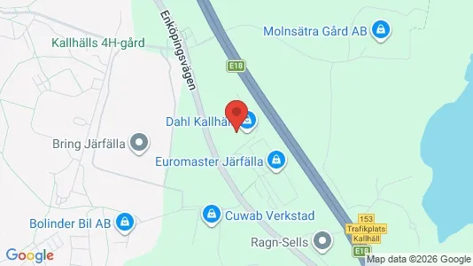 Værkstedslokaler til leje i Järfälla - kort over placeringen