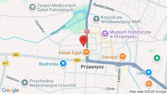 Toimistotilat Vuokrattavana i Przasnyski - kort over placeringen
