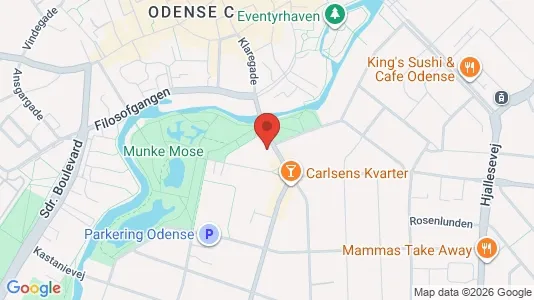 Coworking spaces for rent i Odense C - kort over placeringen