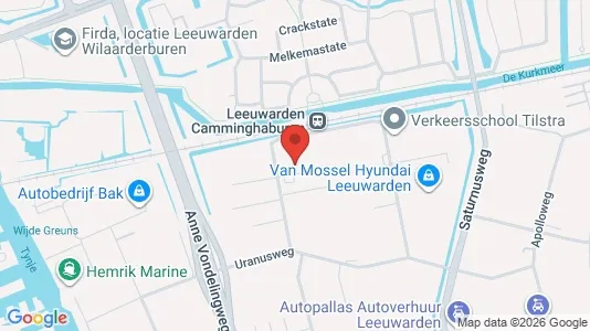 Commercial properties for rent i Leeuwarden - kort over placeringen
