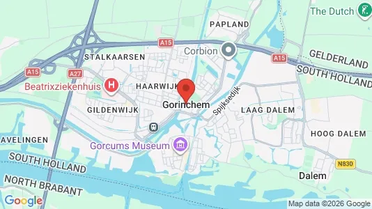 Sklepy Na sprzedaż i Gorinchem - kort over placeringen