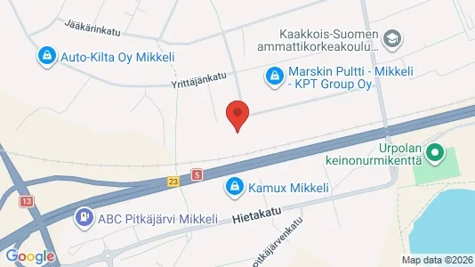 Nieruchomości komercyjne Na sprzedaż i Mikkeli - kort over placeringen